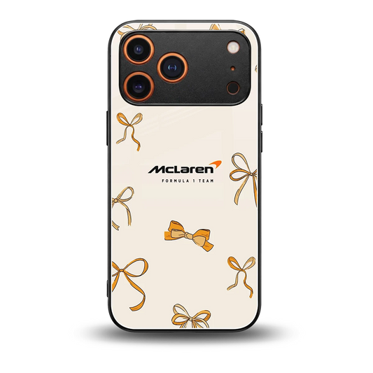 MCL X Bows back phone cover | glass case for iphone 17 pro max