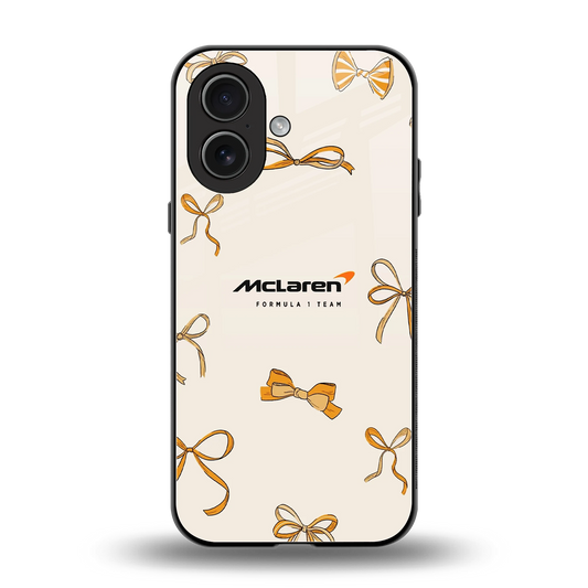 MCL X Bows back phone cover | glass case for iphone 17