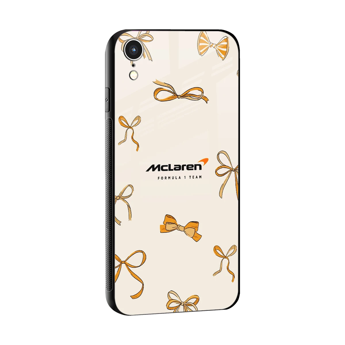 MCL X Bows sleek iphone xr cover with tempered glass back and TPU edges