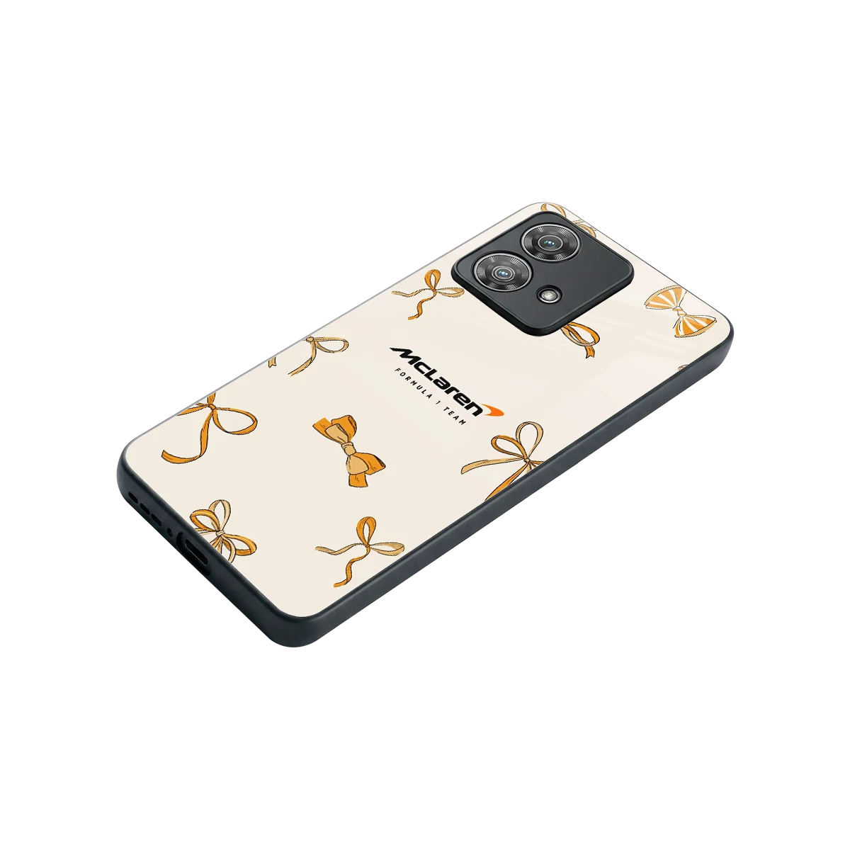 MCL X Bows stylish phone case for motorola edge 40 neo 5g | glossy glass and slim fit