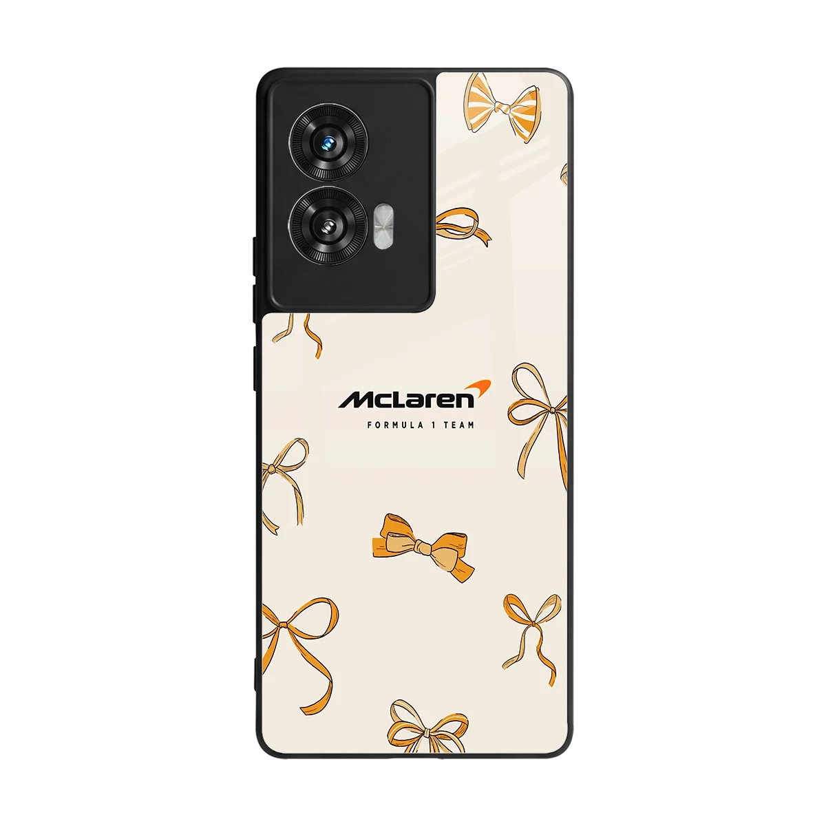 MCL X Bows back phone cover | glass case for motorola edge 50 fusion