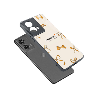 MCL X Bows sleek motorola edge 50 fusion cover with tempered glass back and TPU edges