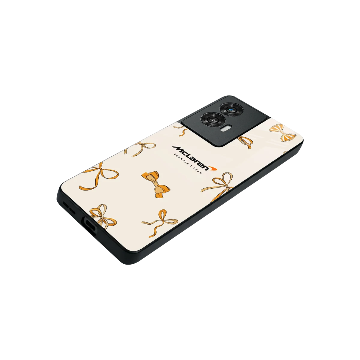 MCL X Bows stylish phone case for motorola edge 50 fusion | glossy glass and slim fit