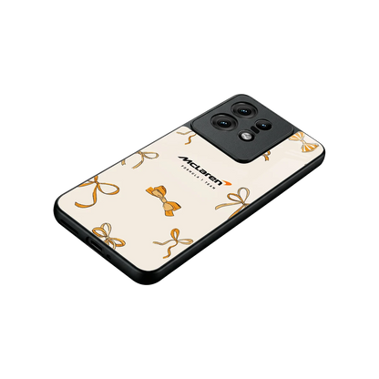 MCL X Bows stylish phone case for motorola edge 50 pro | glossy glass and slim fit