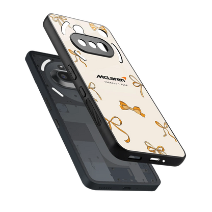 MCL X Bows sleek nothing phone 3a cover with tempered glass back and TPU edges