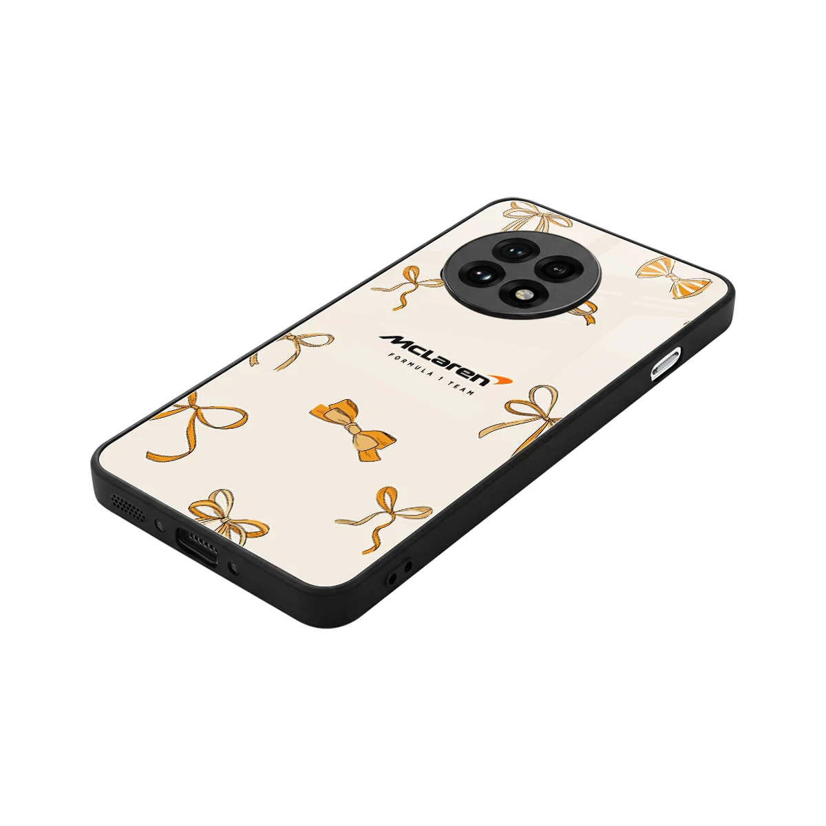 MCL X Bows stylish phone case for oneplus 13r | glossy glass and slim fit