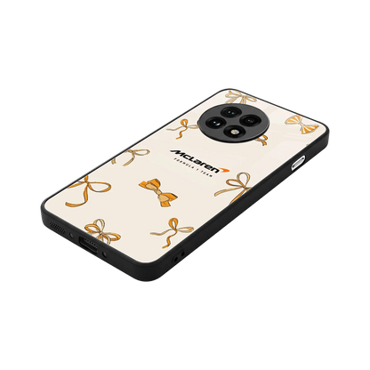 MCL X Bows stylish phone case for oneplus 13r | glossy glass and slim fit