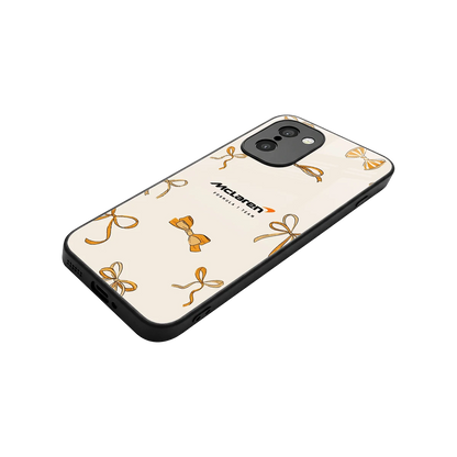 MCL X Bows stylish phone case for oneplus 15r | glossy glass and slim fit