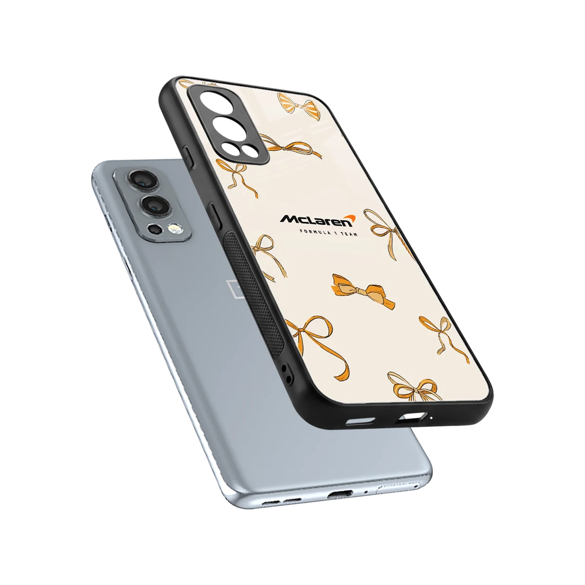 MCL X Bows sleek oneplus nord 2 cover with tempered glass back and TPU edges
