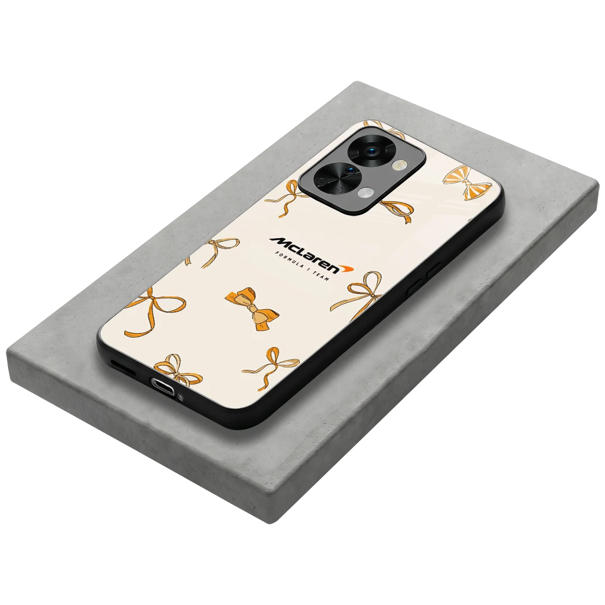 MCL X Bows stylish phone case for oneplus nord 2t | glossy glass and slim fit