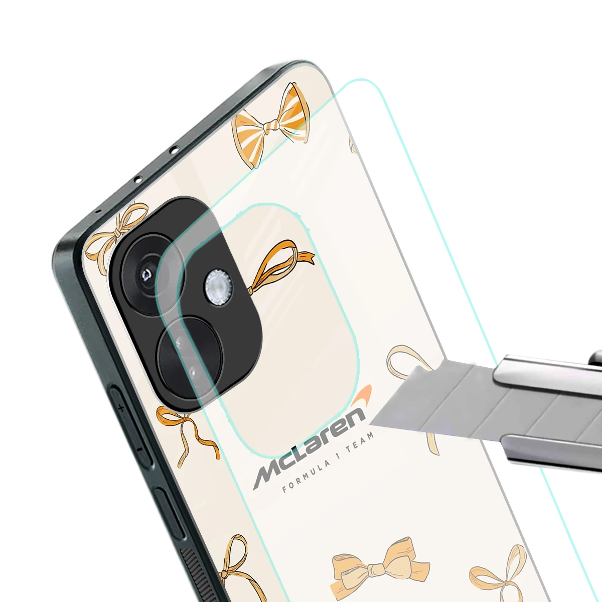 MCL X Bows stylish phone case for oneplus nord ce 3 | glossy glass and slim fit