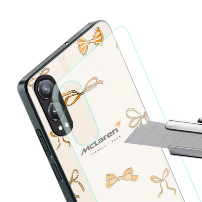 MCL X Bows stylish phone case for oneplus nord ce 4 lite | glossy glass and slim fit