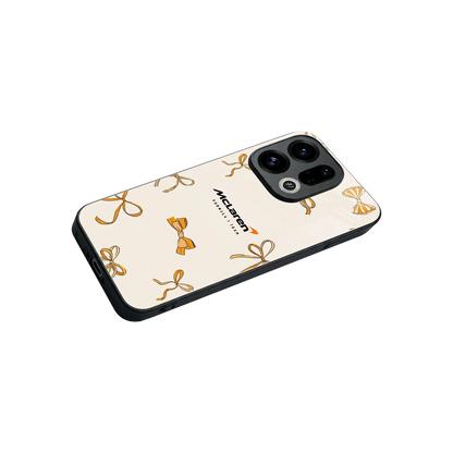 MCL X Bows stylish phone case for oppo find x9 | glossy glass and slim fit