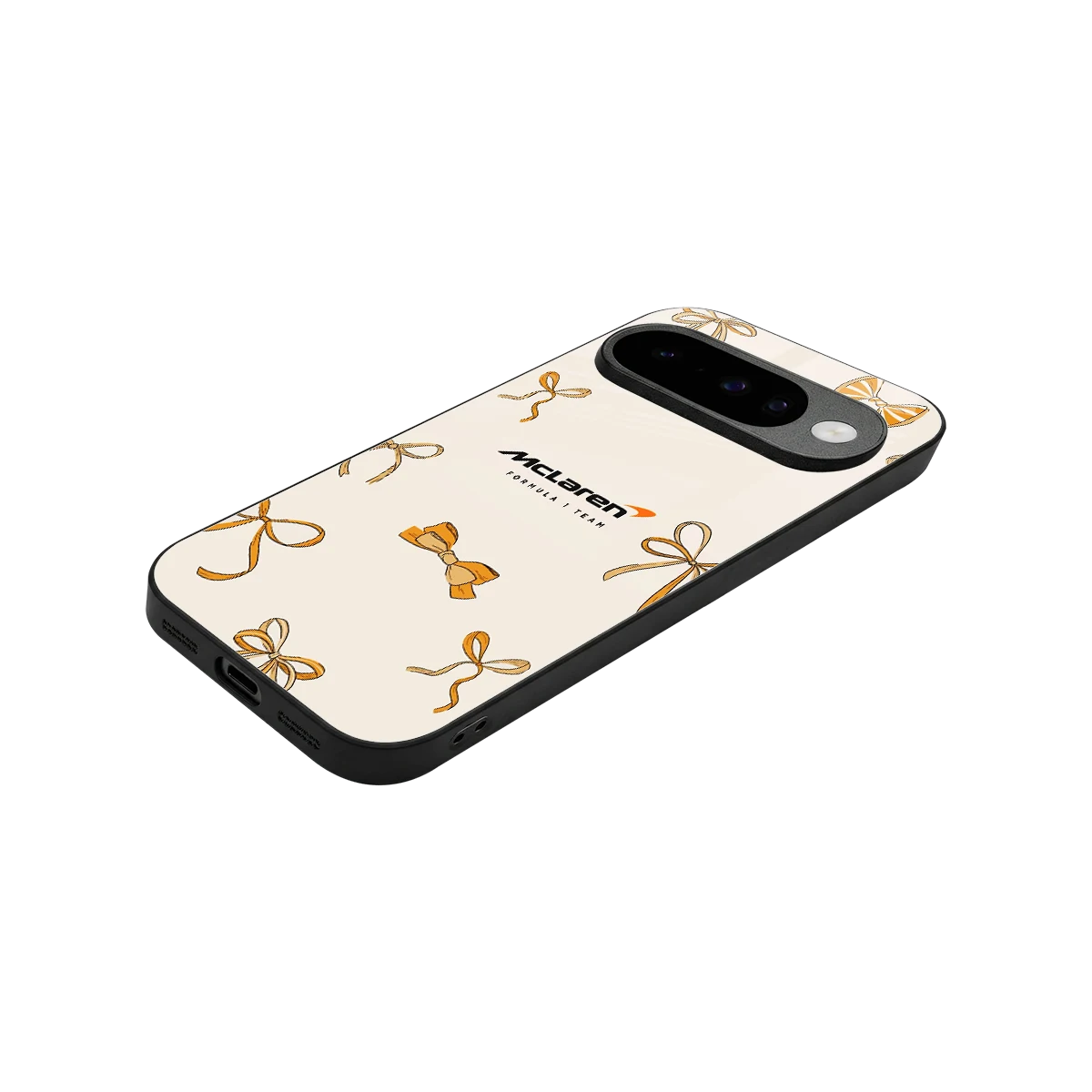 MCL X Bows stylish phone case for google pixel 10 | glossy glass and slim fit