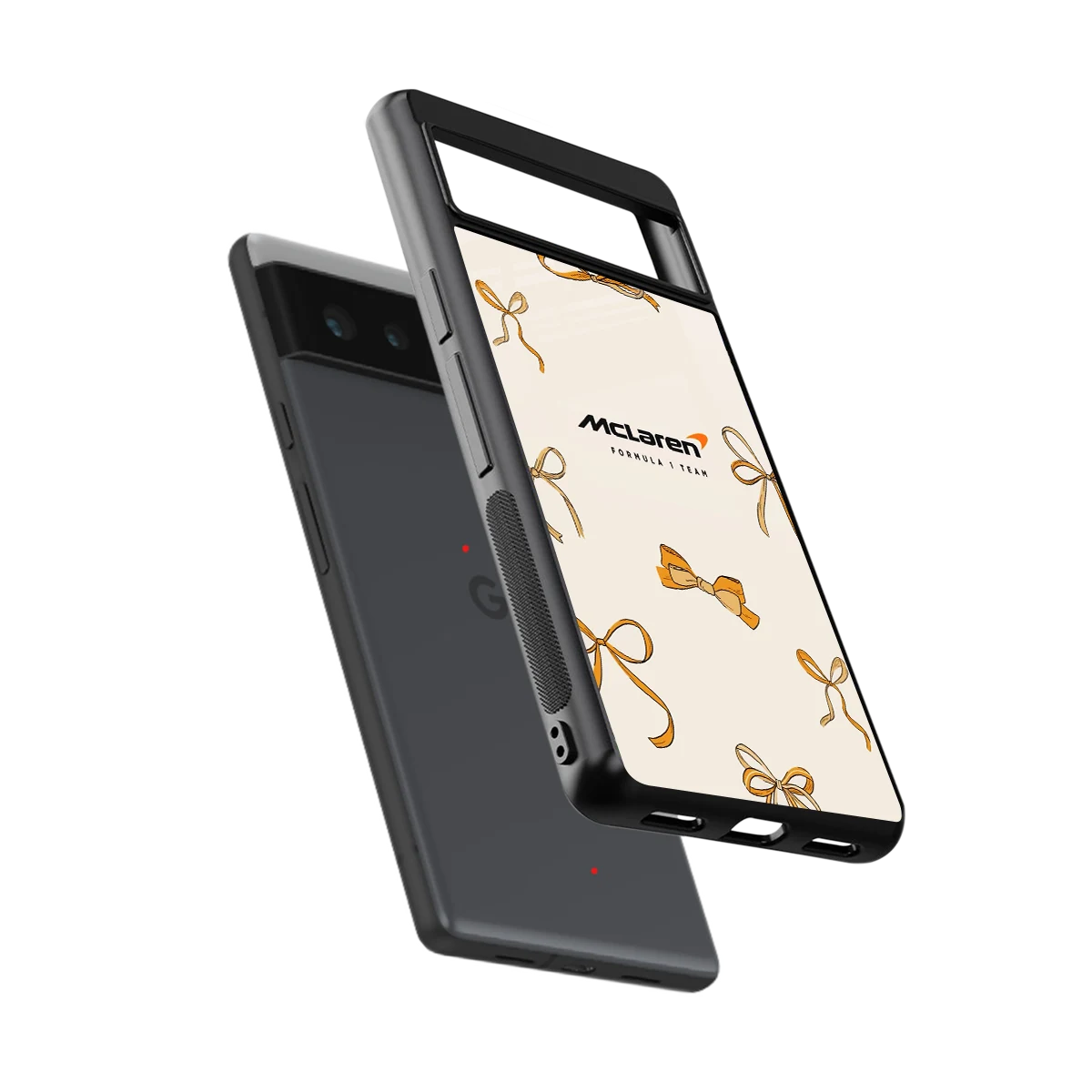 MCL X Bows sleek google pixel 6 cover with tempered glass back and TPU edges