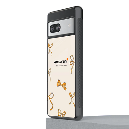 MCL X Bows stylish phone case for google pixel 7 | glossy glass and slim fit