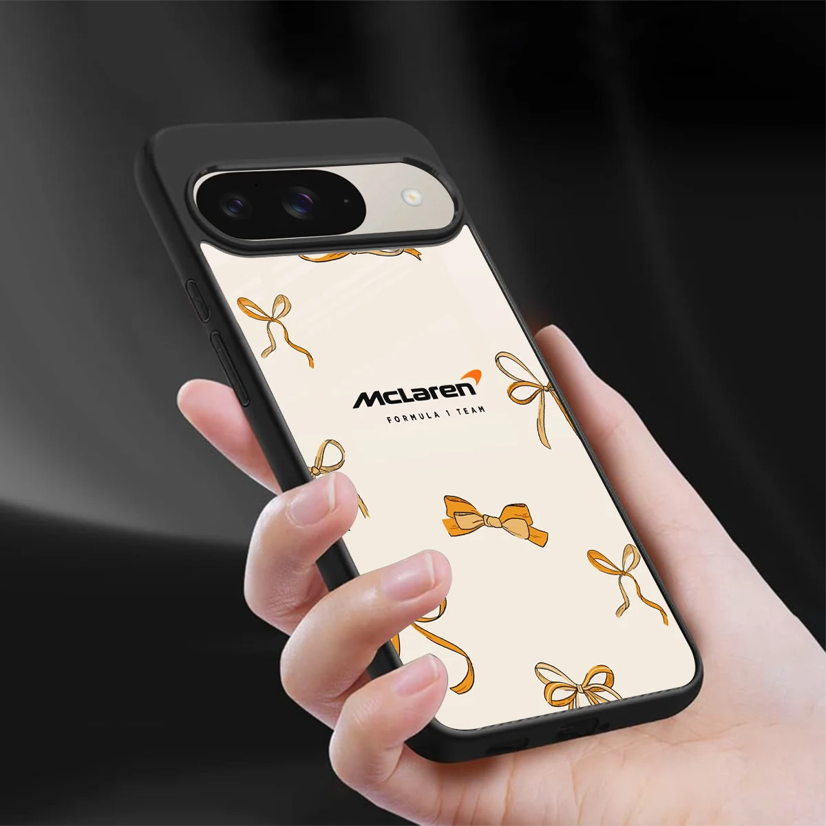 MCL X Bows sleek google pixel 9 cover with tempered glass back and TPU edges