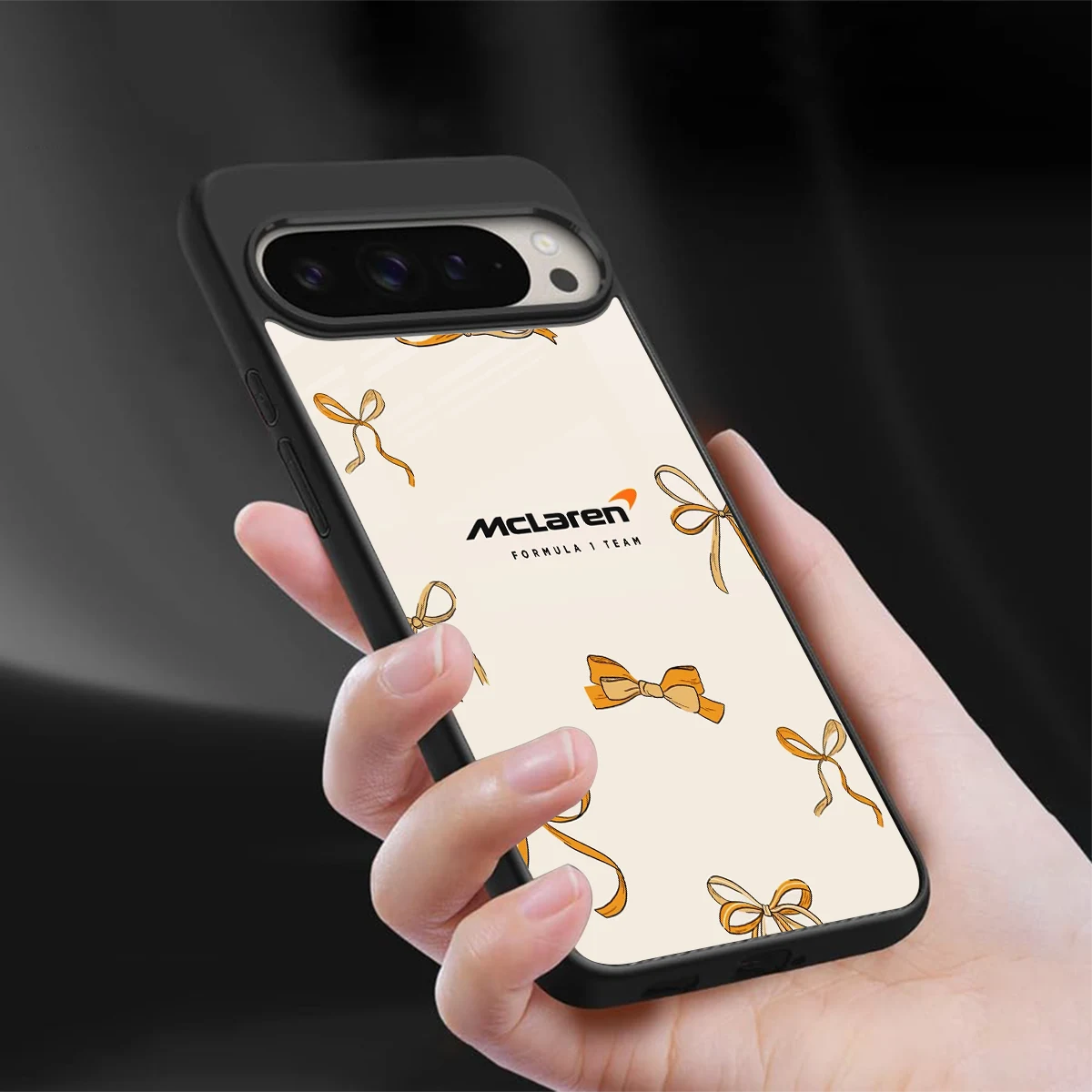 MCL X Bows sleek google pixel 9 pro cover with tempered glass back and TPU edges