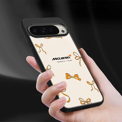 MCL X Bows sleek google pixel 9 pro xl cover with tempered glass back and TPU edges