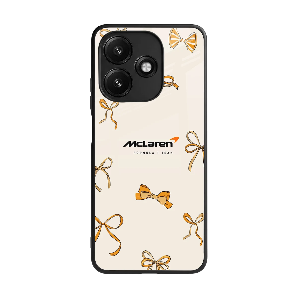 MCL X Bows back phone cover | glass case for redmi 12 5g