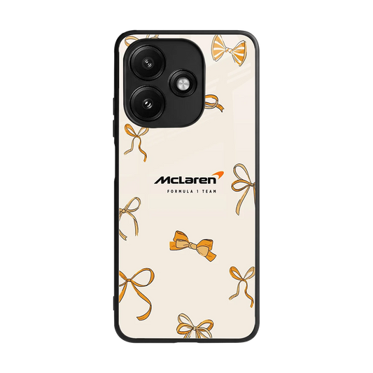 MCL X Bows back phone cover | glass case for redmi 12 5g