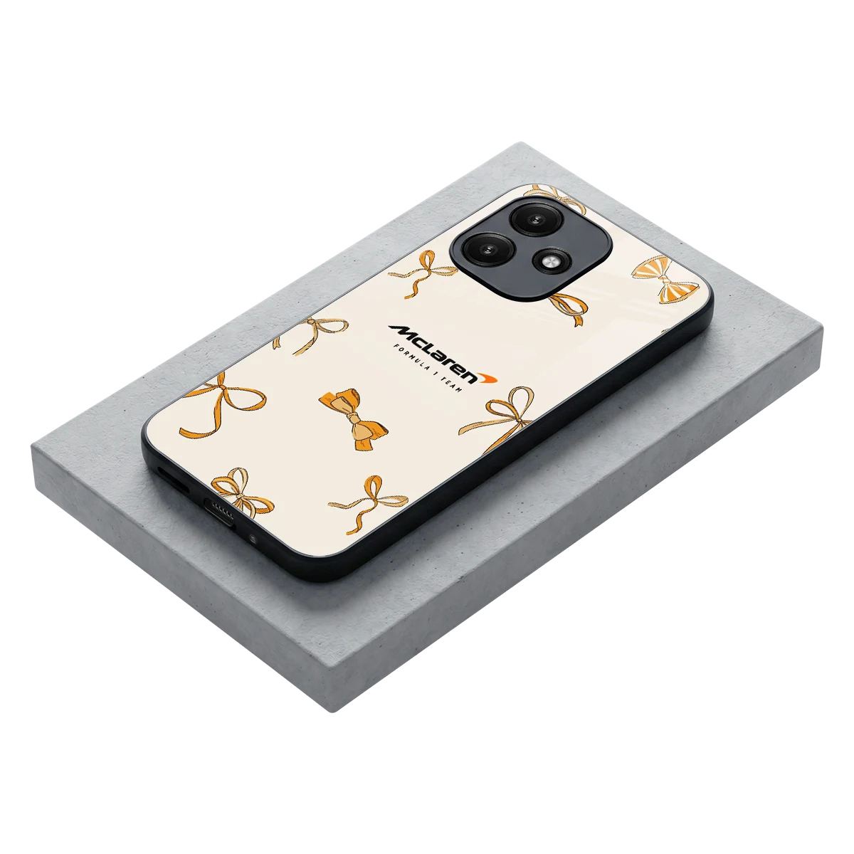 MCL X Bows stylish phone case for redmi 12 5g | glossy glass and slim fit