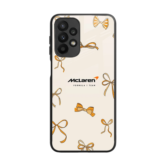 MCL X Bows back phone cover | glass case for samsung galaxy a23