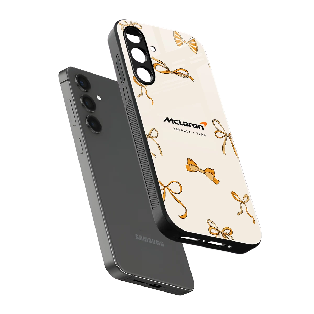 MCL X Bows sleek samsung galaxy a55 5g cover with tempered glass back and TPU edges
