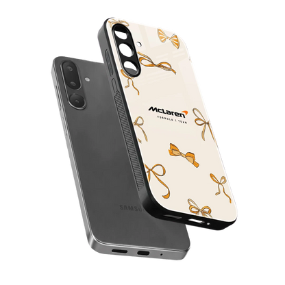 MCL X Bows sleek samsung galaxy m36 5g cover with tempered glass back and TPU edges