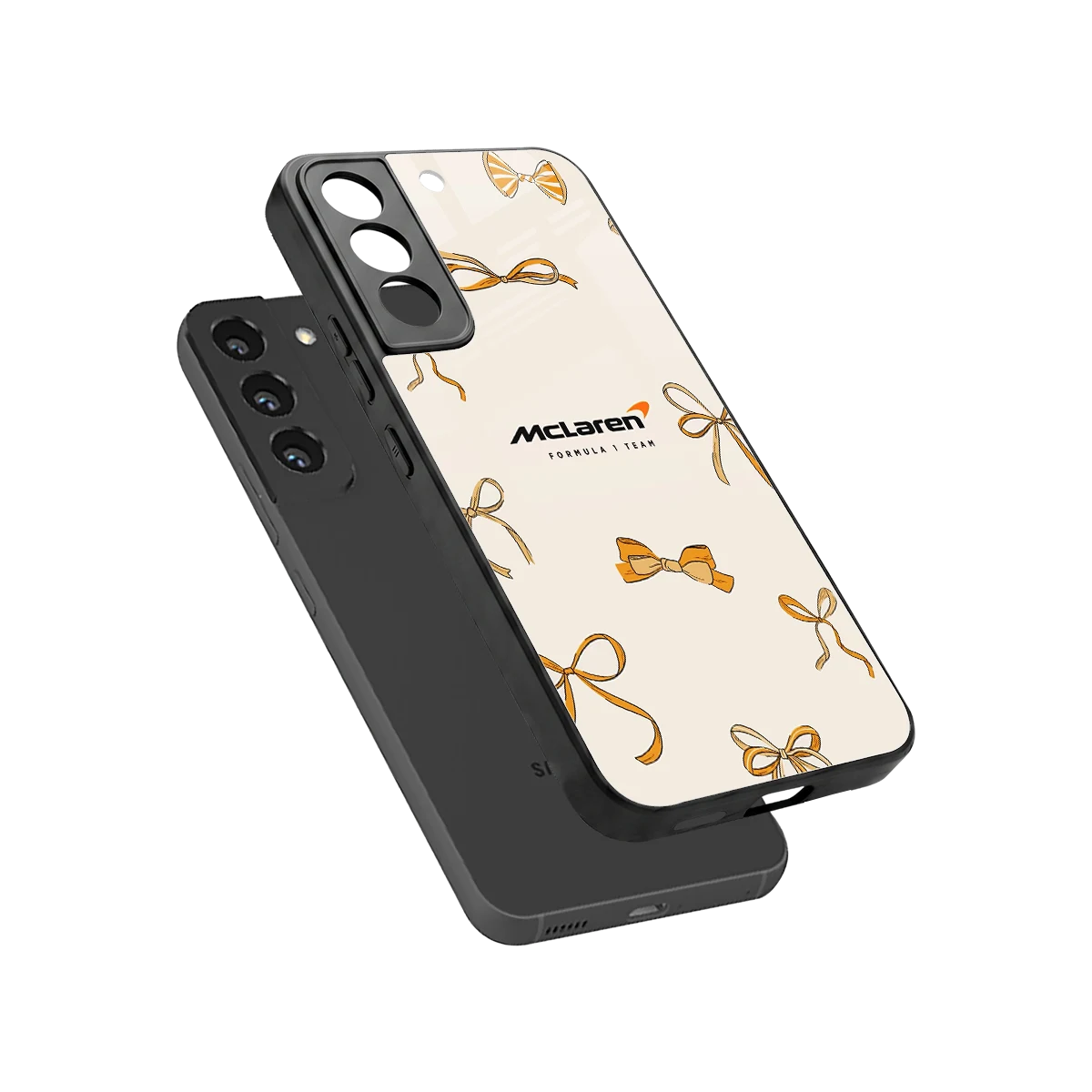 MCL X Bows sleek samsung galaxy s22 cover with tempered glass back and TPU edges