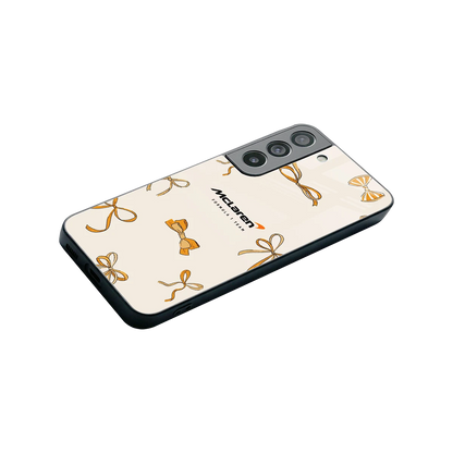 MCL X Bows stylish phone case for samsung galaxy s22 | glossy glass and slim fit