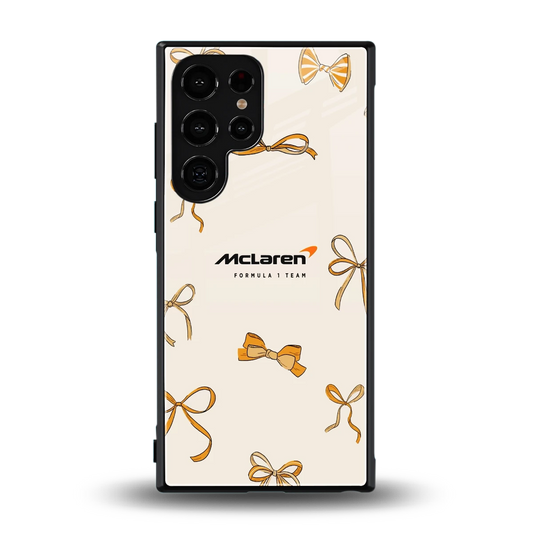 MCL X Bows back phone cover | glass case for samsung galaxy s24 ultra