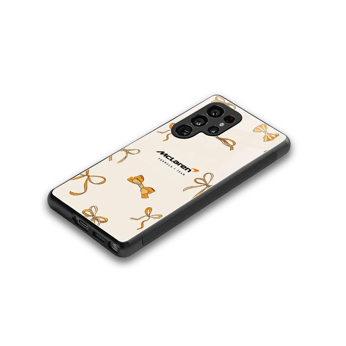 MCL X Bows stylish phone case for samsung galaxy s25 ultra | glossy glass and slim fit