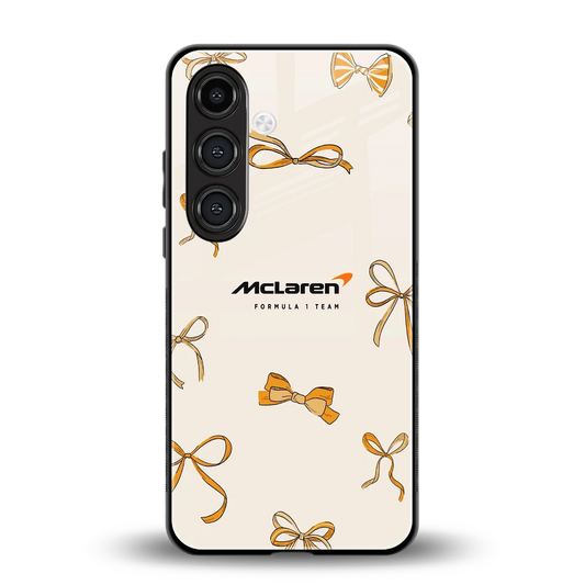 MCL X Bows back phone cover | glass case for samsung galaxy s24 plus