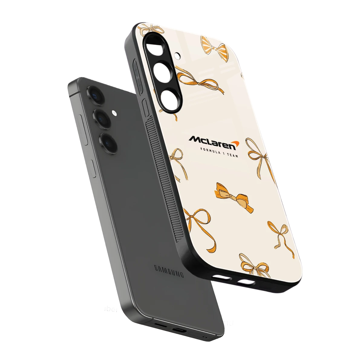 MCL X Bows sleek samsung galaxy s24 cover with tempered glass back and TPU edges