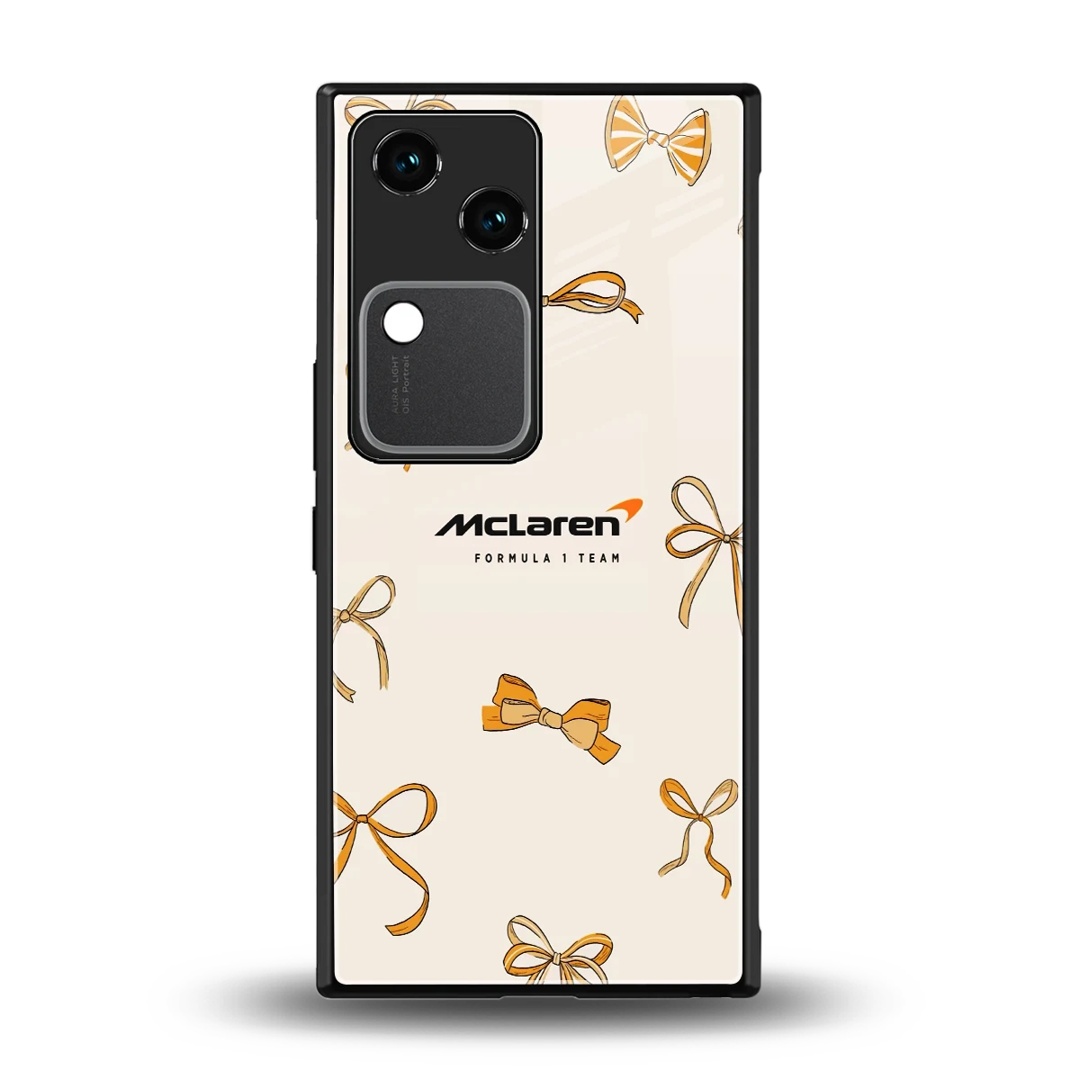 MCL X Bows back phone cover | glass case for vivo v30