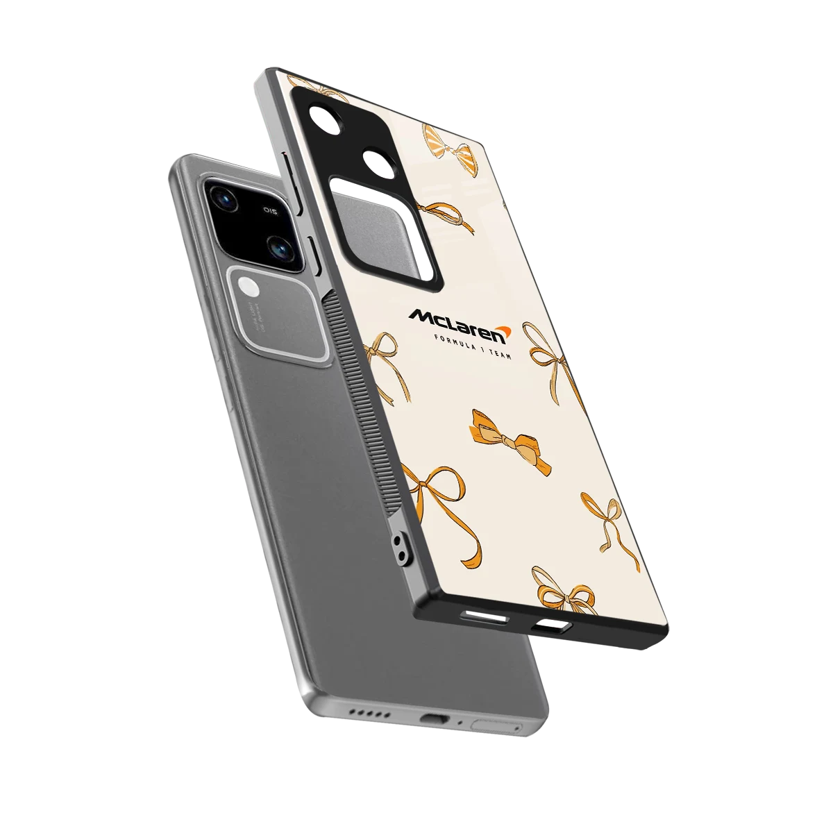 MCL X Bows sleek vivo v30 cover with tempered glass back and TPU edges