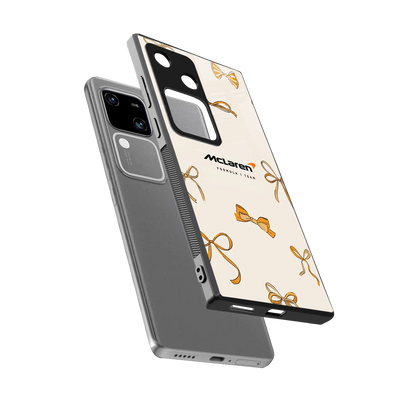 MCL X Bows sleek vivo v30 cover with tempered glass back and TPU edges