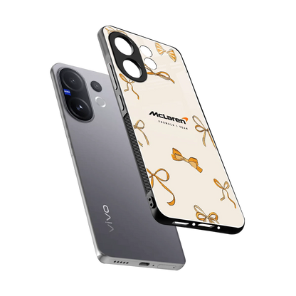 MCL X Bows sleek vivo v60 cover with tempered glass back and TPU edges