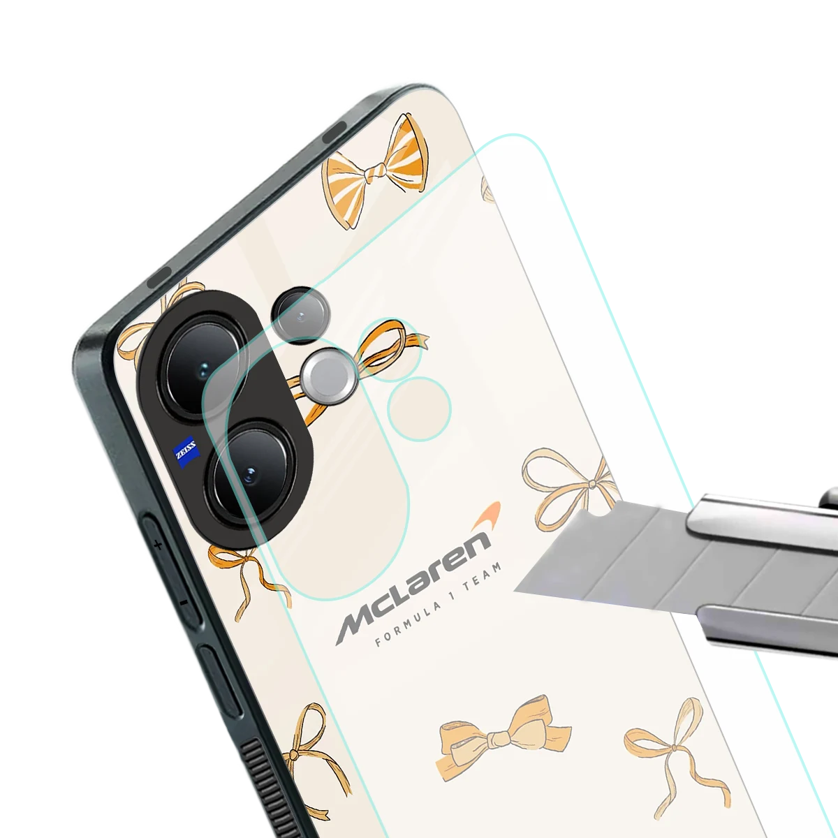 MCL X Bows stylish phone case for vivo v60 | glossy glass and slim fit
