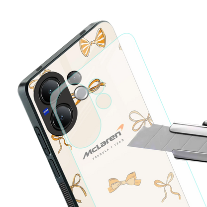 MCL X Bows stylish phone case for vivo v60 | glossy glass and slim fit