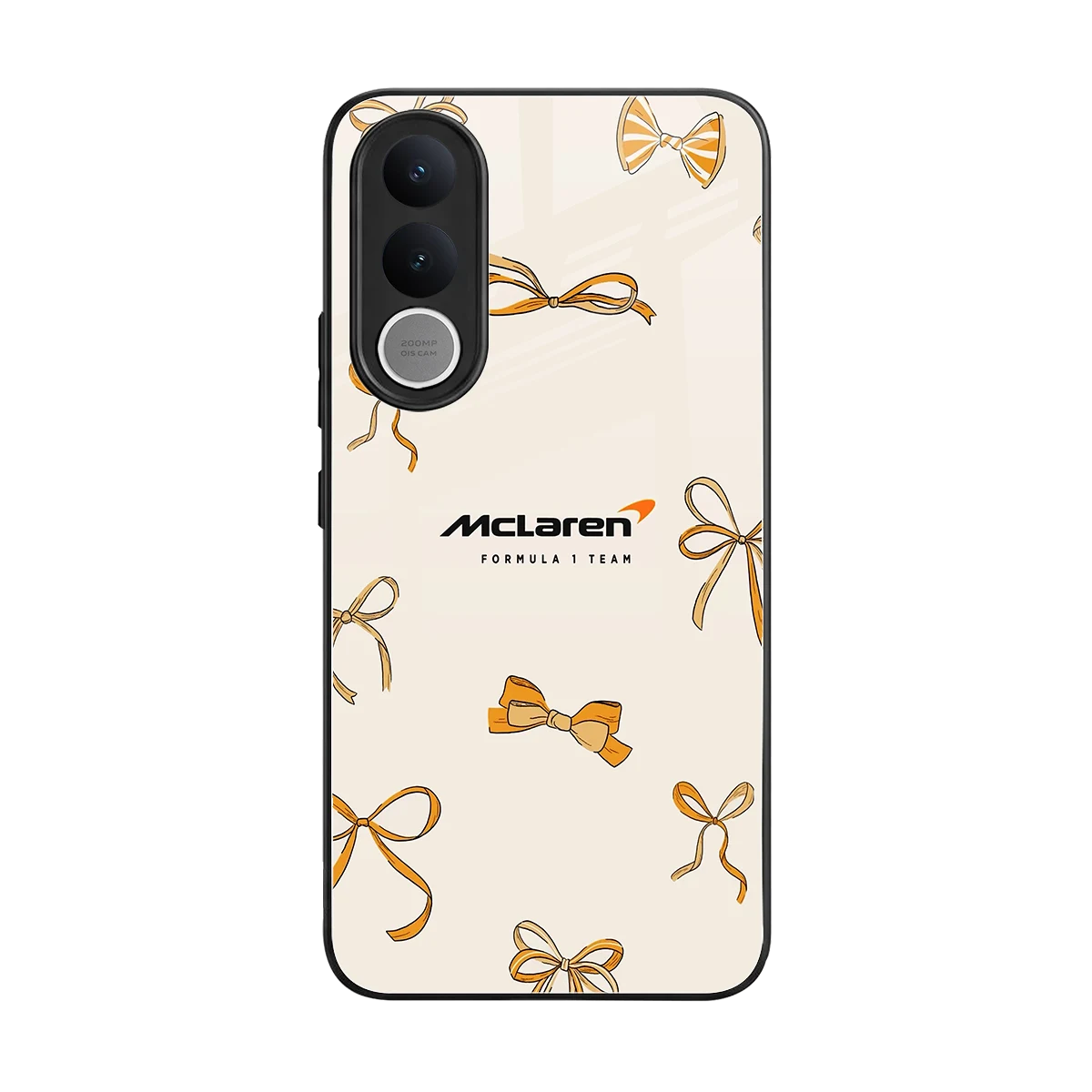 MCL X Bows back phone cover | glass case for vivo v70 fe