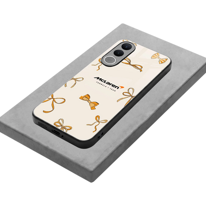 MCL X Bows stylish phone case for vivo v70 fe | glossy glass and slim fit