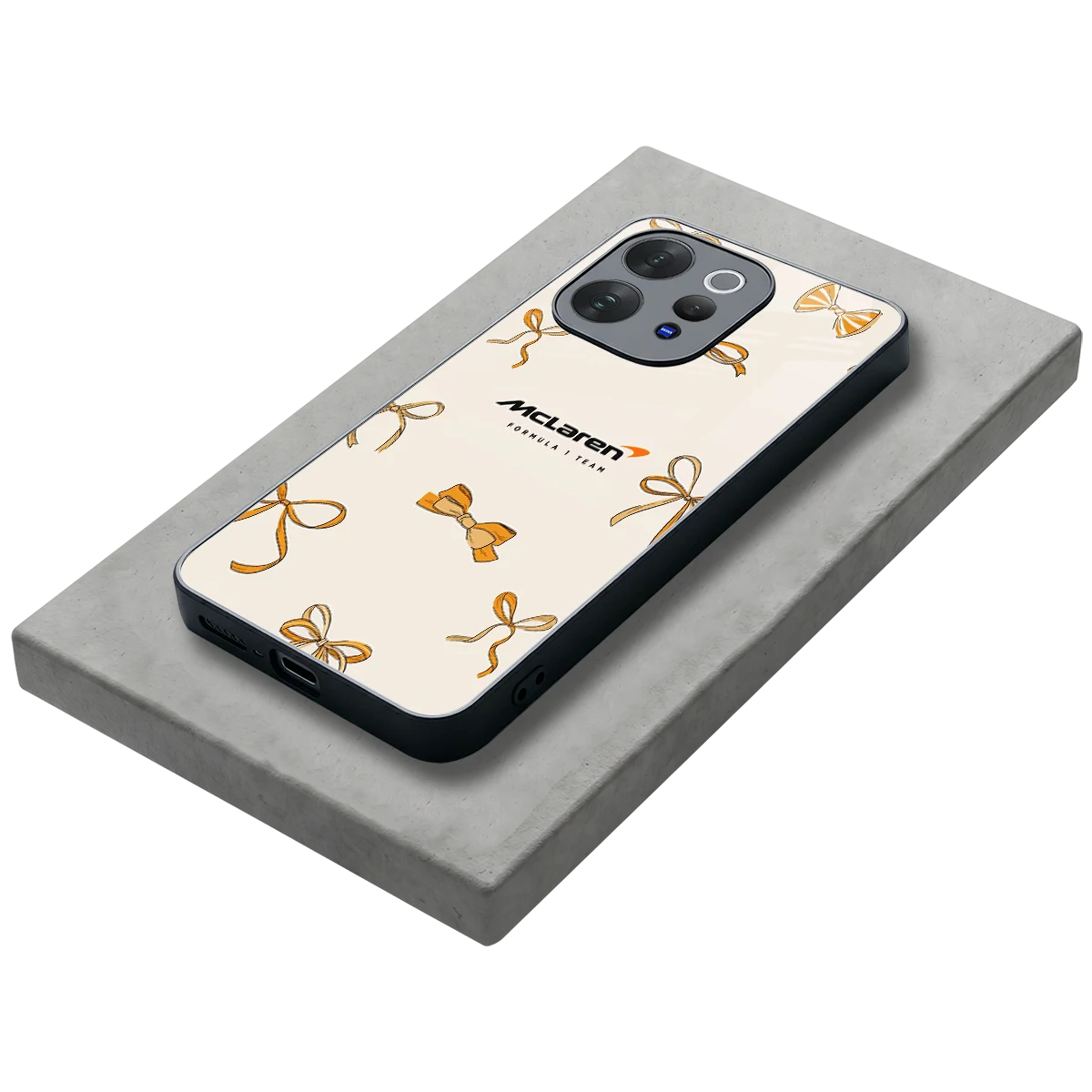 MCL X Bows stylish phone case for vivo v70 elite | glossy glass and slim fit