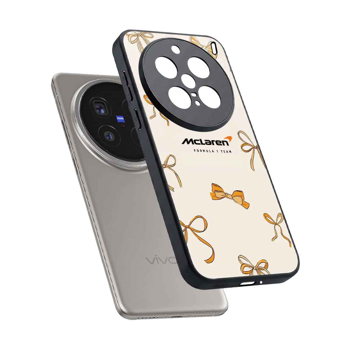 MCL X Bows sleek vivo x200 pro cover with tempered glass back and TPU edges