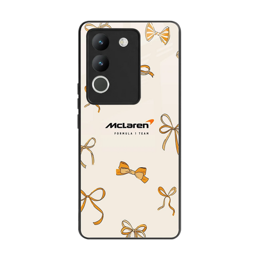 MCL X Bows back phone cover | glass case for vivo y200 5g