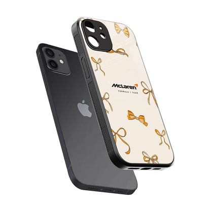 MCL X Bows sleek iphone 12 cover with tempered glass back and TPU edges