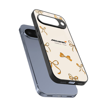 MCL X Bows sleek google pixel 10 cover with tempered glass back and TPU edges