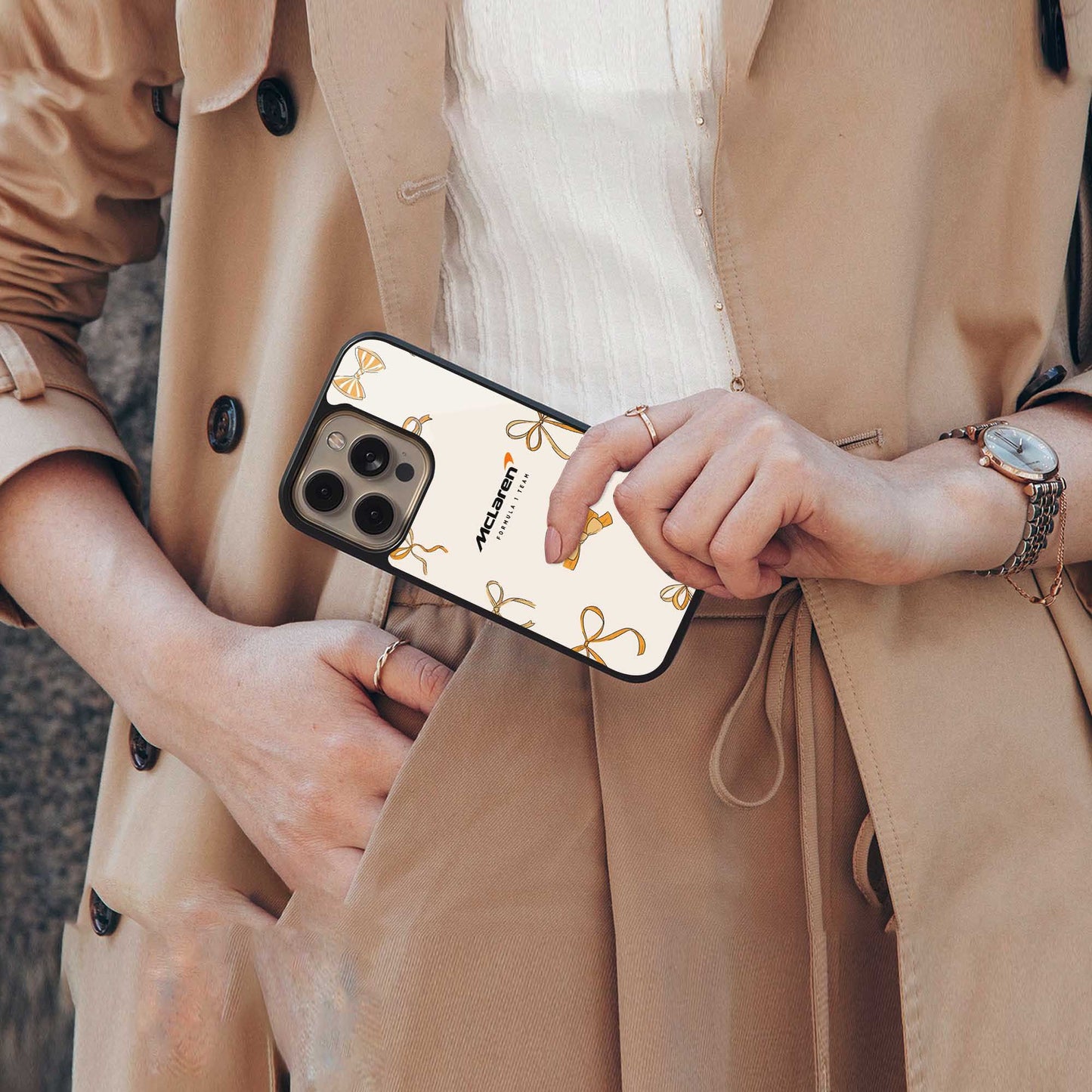 MCL X Bows Phone Case for Iphone 16 | Glass Case