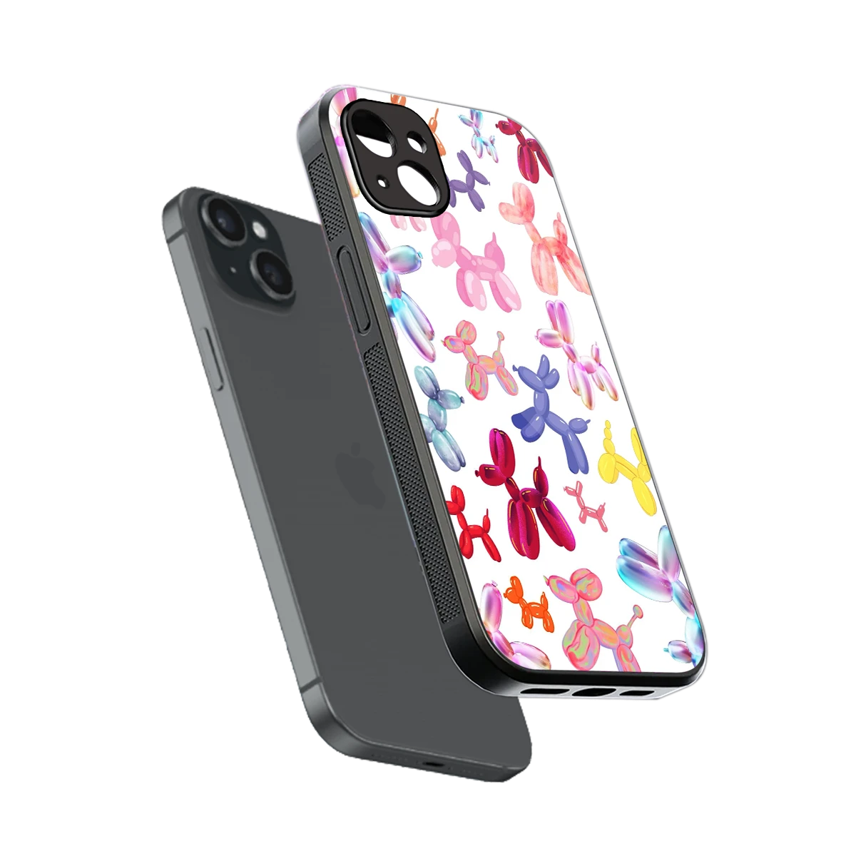 Magic Float sleek iphone 15 plus cover with tempered glass back and TPU edges